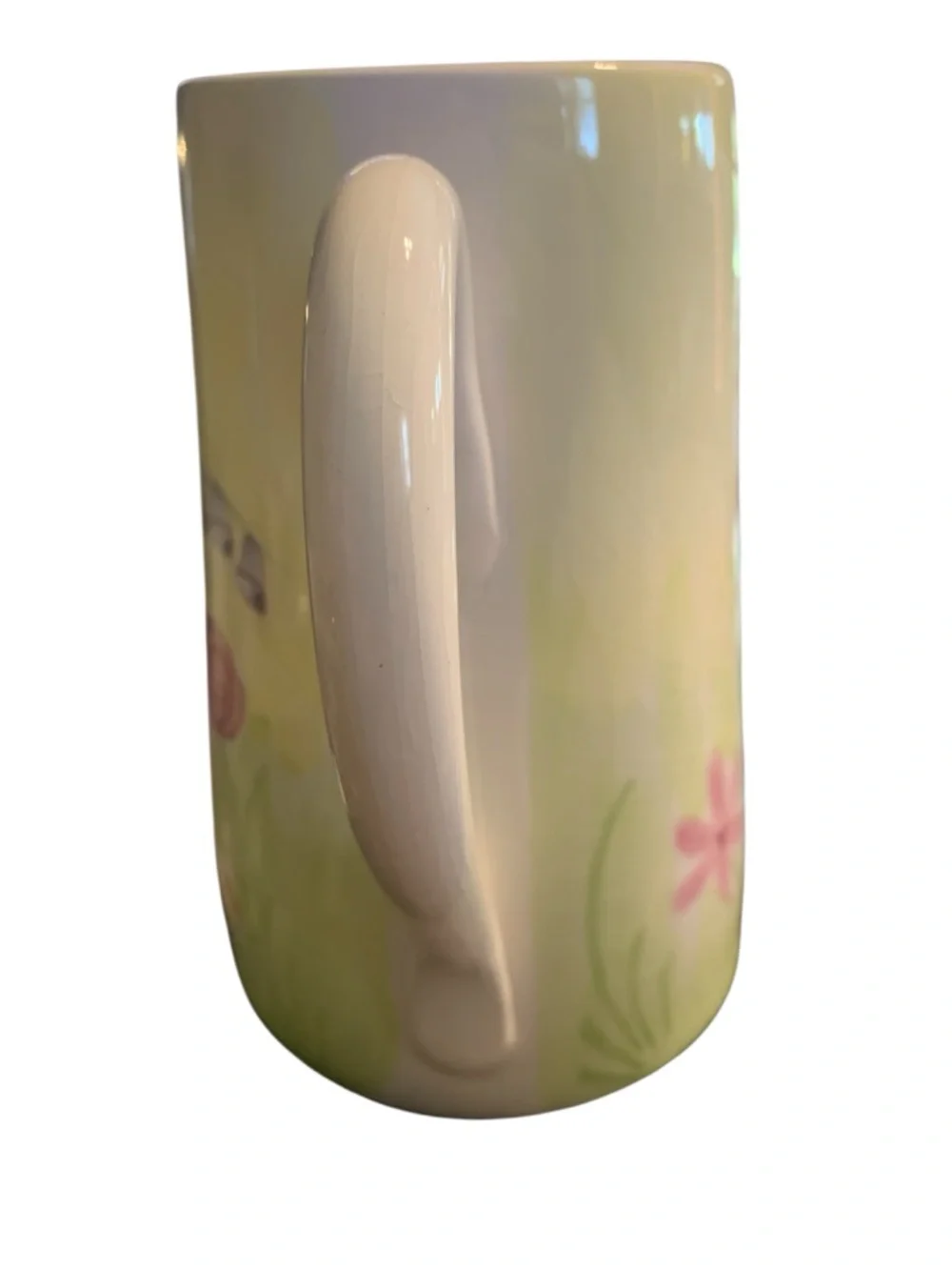 Hand Painted Italian‎ Ceramic Dairy Pitcher Garden Butterfly & Ladybug Theme 8